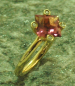 Preview: Rosa Turmalin Ring 8 mm carre und Brill.