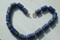 Preview: Lapislazuli Kette mit Silberhaken vergoldet