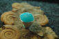 Preview: Türkis-Achat Ring 24x24mm antik