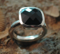 Preview: Silberring Onyx 14mm antik