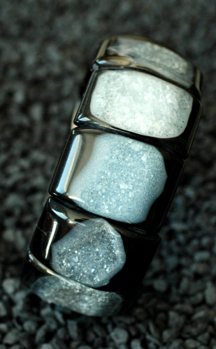 Achat-Kristall Armband schwarz