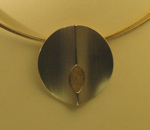 Silberanhänger m. verg. Navette