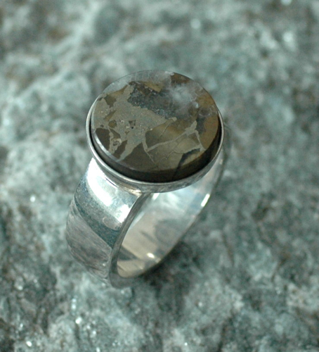 Silbering  Septarie mit Pyrit