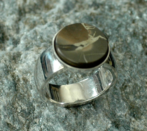 Septarie mit Pyrit Silberring