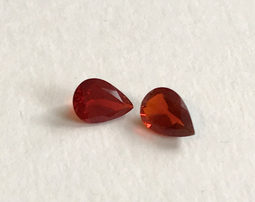 Feuer-Opal Paar  Tropfenform