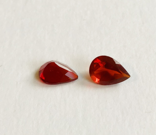 Feuer-Opal Paar  Tropfenform