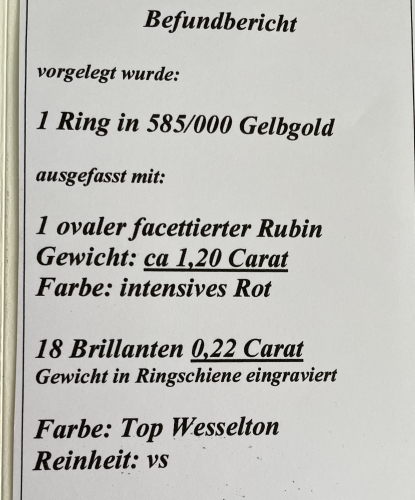 Rubin-Brillanten Ring 585GG