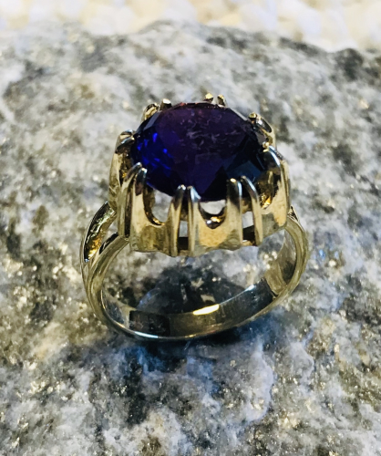 Amethyst Ring 585 GG antik