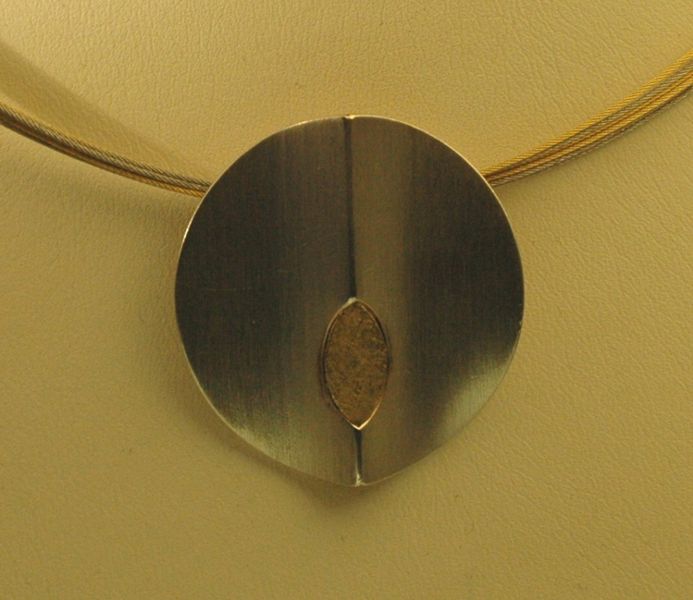 Silberanhänger m. verg. Navette