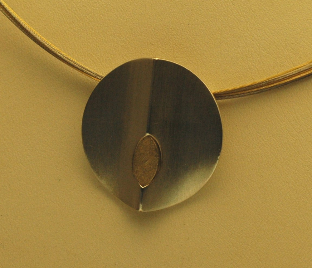 Silberanhänger m. verg. Navette