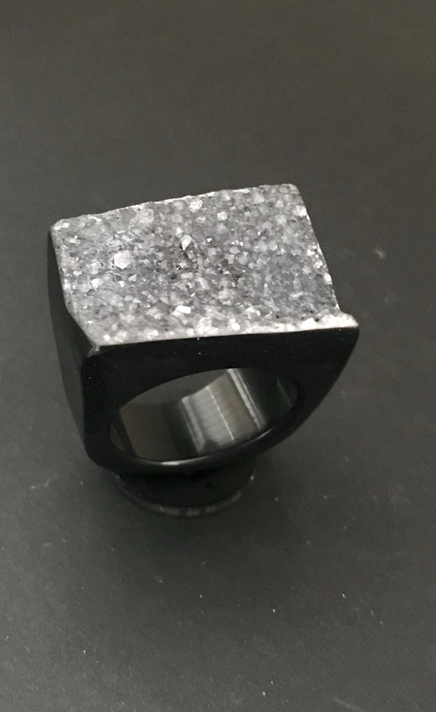 Kristall Achat-Ring