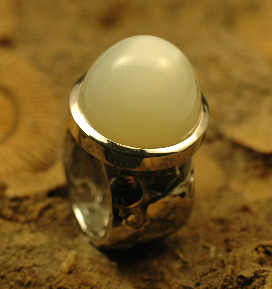 Mondstein Ring Silber